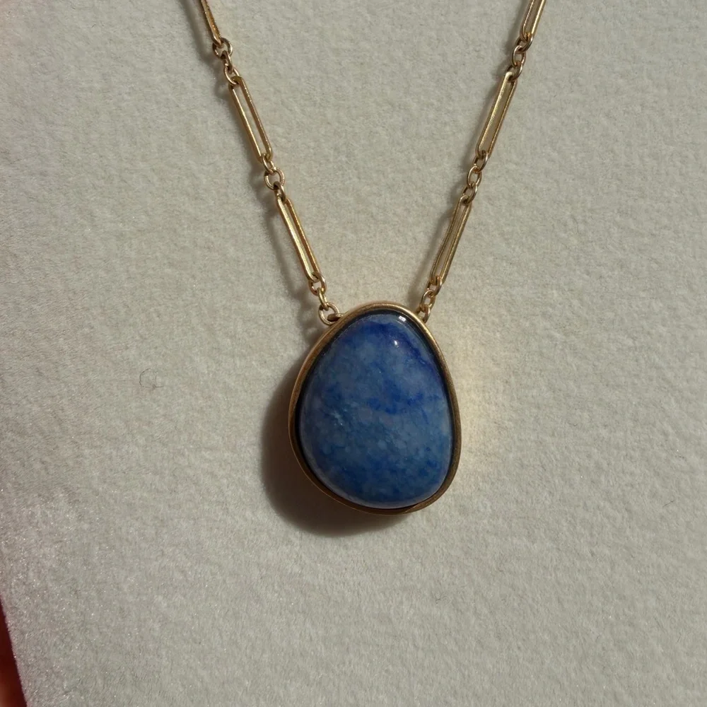 Madewell Blue Aventurine Pendant Necklace - Picture 4 of 6